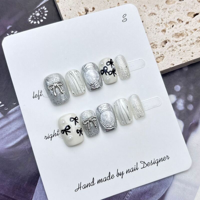 [Dream and Reality] Barlow Girl's Hand-Wearing Armor Hand-Painted High-Level Manicure Ice Burst Armor Wholesale