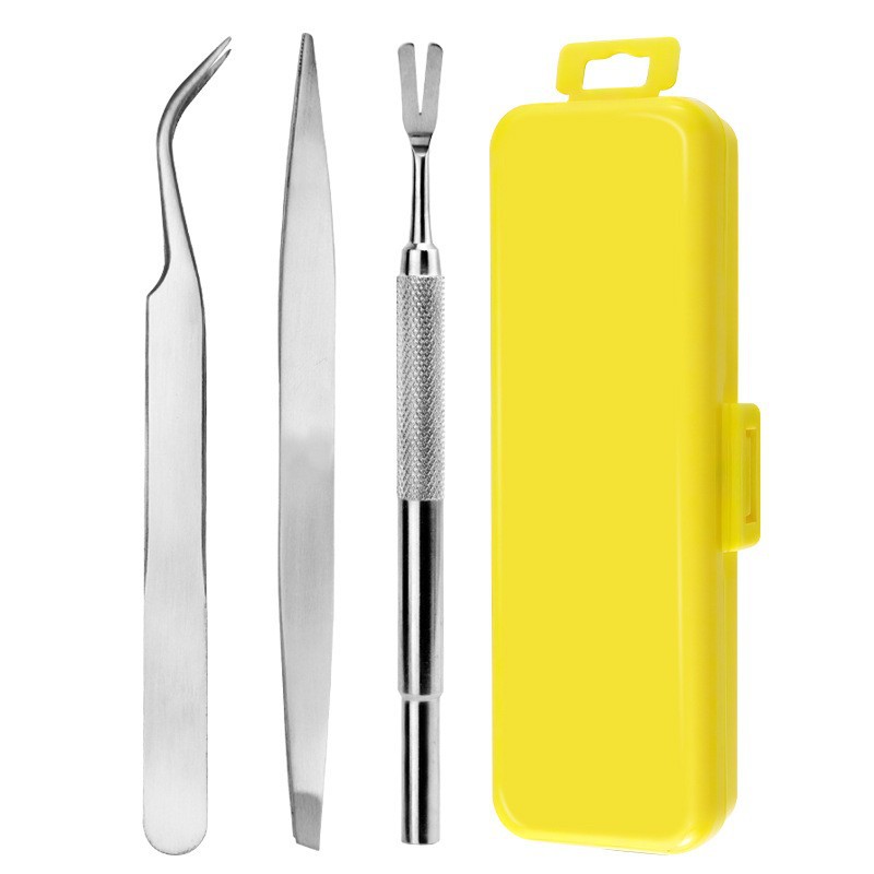 노란색 상자 - 강아지 이 제거 포크 3종 세트