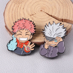 Japanese animation peripheral spells to fight back metal badges two-dimensional five-jou tiger stick Hisuhito brooch accessories pin