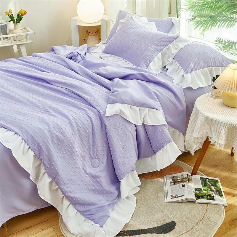 버블 여름 퀼트 - 보라색 녹색