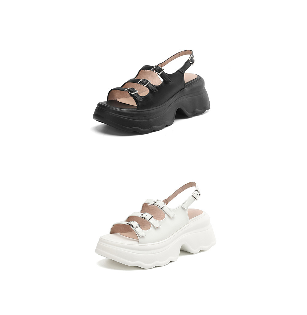 Dép sandal nữ quai ngang hở mũi đế bệt siêu nhẹ phong cách La Mã — đen chi tiết 20
