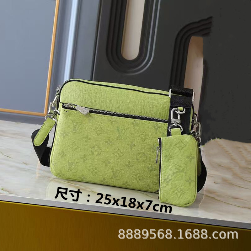 直接供給クロスボーダー m lv メンズバッグレディースバッグブラックウォリアーメッセンジャーバッグ枕バッグチェーンバッグボックスバッグポータブルブリーフケース|undefined