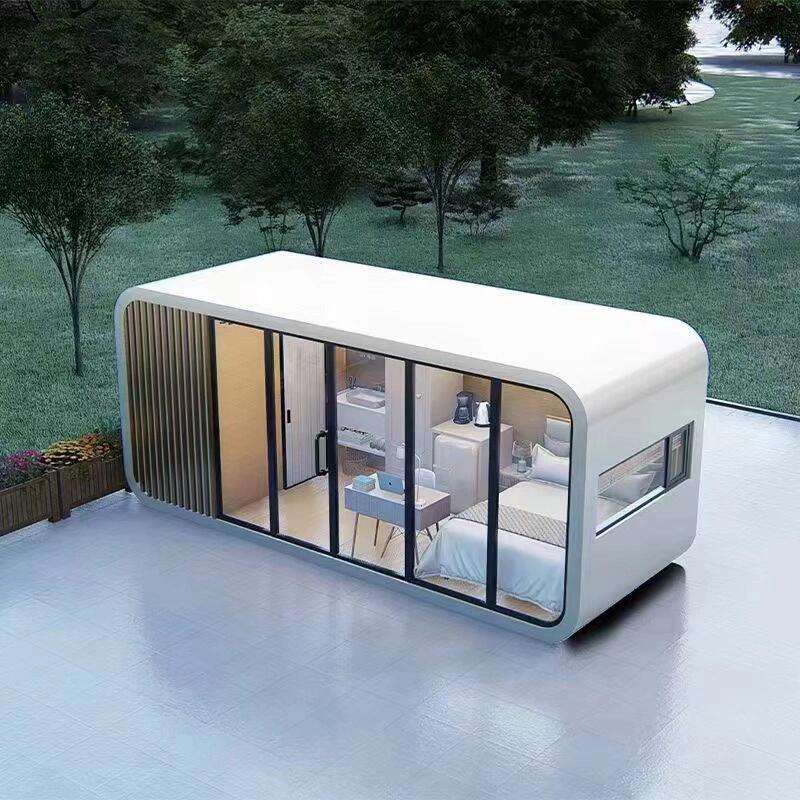 Área escénica al aire libre Apple cabet B & B fabricante camping cápsula espacial oficina inteligente sala de contenedores roja en línea salón