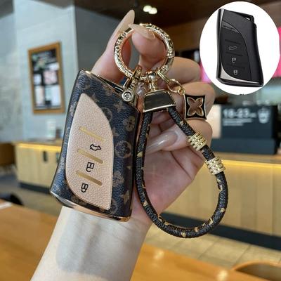Retro Fashion Case, Car key bag - type-c-key-cover-light-luxury-leather-rope