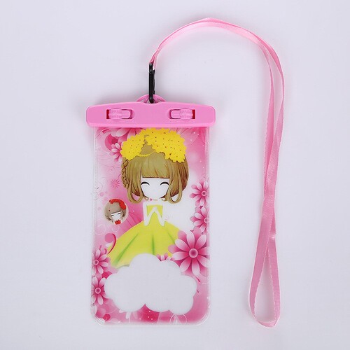 Factory direct sales cartoon mobile phone waterproof bag outdoor swimming rafting waterproof mobile phone bag cute mobile phone waterproof bag
