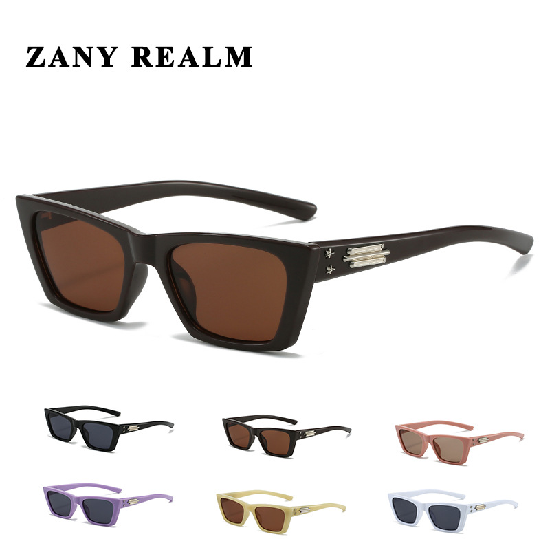 24 nuevas gafas de sol coreanas negras delgadas y de alta gama Y2 con lazo K gafas de sol Douyin Red anti-ultravioleta