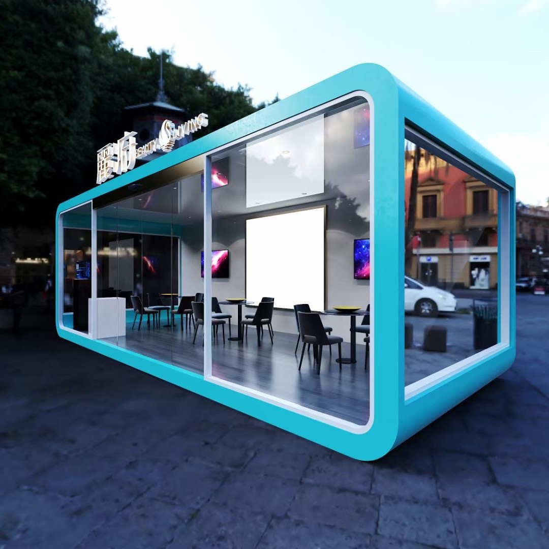 Contenedor Residente Habitación Contenedor Villa Casa de familia al aire libre Hotel Fábrica de cápsulas espaciales Casa móvil Casa de tablero con casa decorada