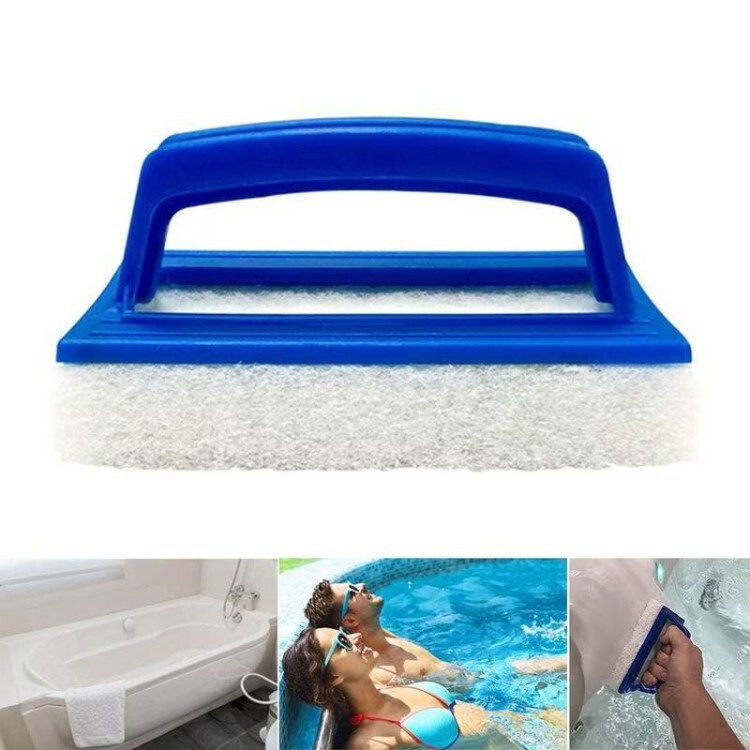 Swimming Pool Handheld Sponge Cleaning Brush with Plastic Handle, Foam Brush for Cleaning Pool Walls, Tile Scale Removal, and Cleaning Tool Wholesale
