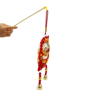 6mm Log Color Round Rod with Hook Lantern Accessories Stick Children DIY Handmade Material Solid Handheld Rod