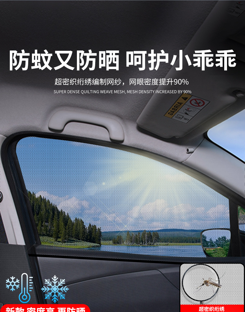 Car Anti-mosquito Screen Window Window Anti-mosquito Net Sunshade for Truck Car Anti-mosquito Screen Anti-mosquito Net for Car