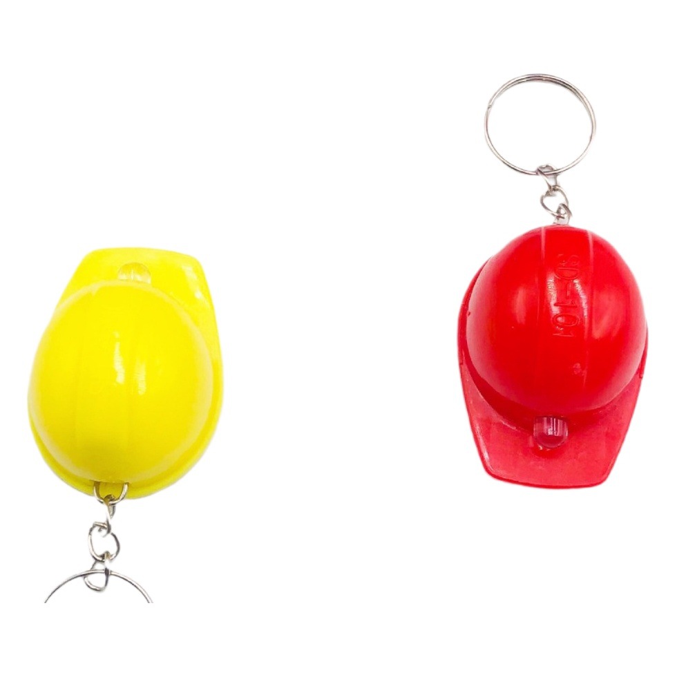Luminoso tamaño pequeño casco llavero colgante LED llavero de juguete luminoso para niños regalo creativo