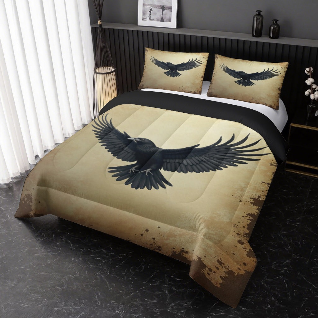 TEMU / JIT nuevo producto transfronterizo Eagle HD impresión digital 180gms colcha colcha almohada set suministro directo de fabricantes