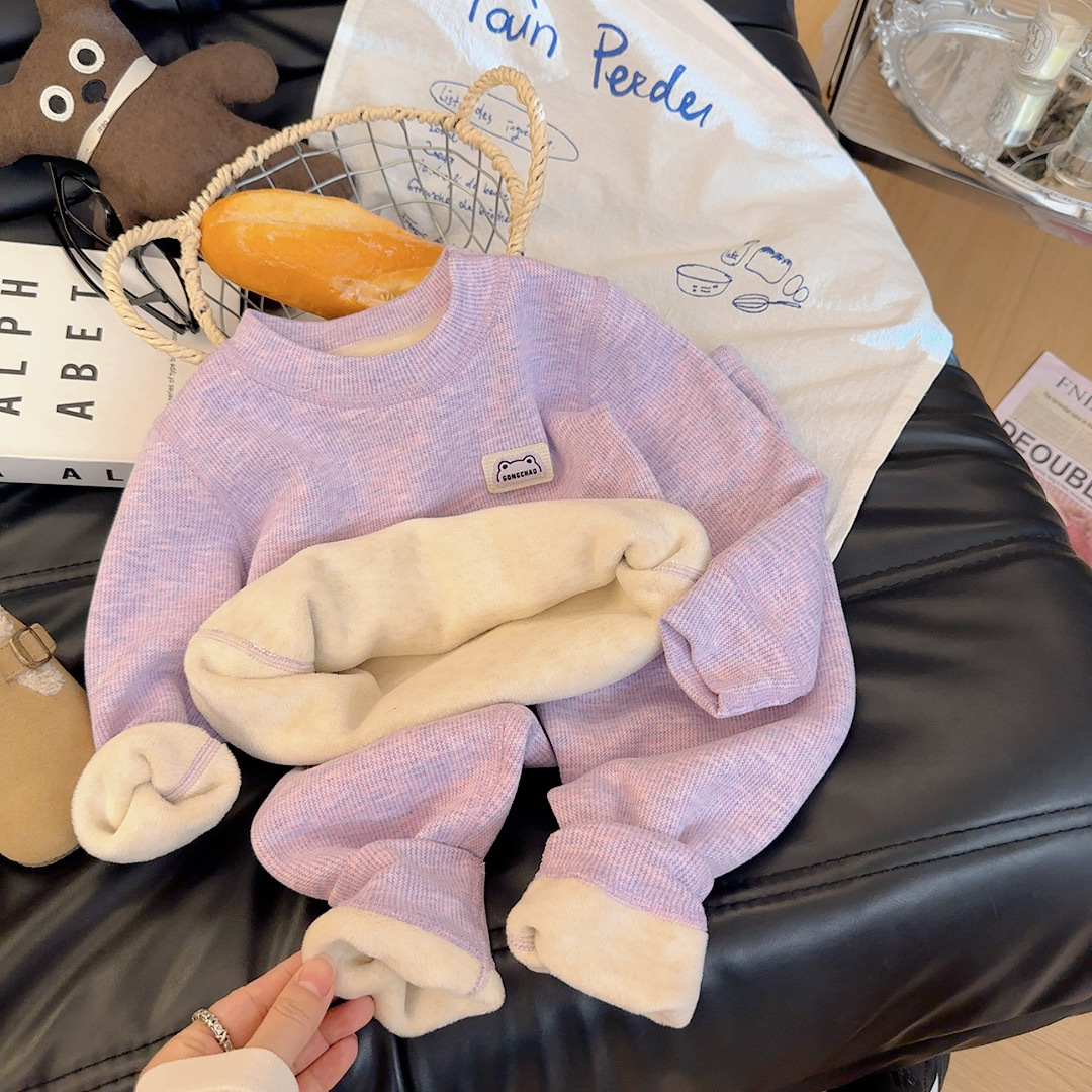 Set of bear koala fleece-purple