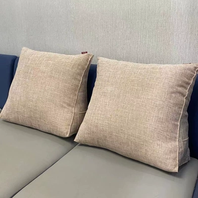 sofa lumbar support, triangular | Waist support - light-beige-linen-single-large-size-584820cm