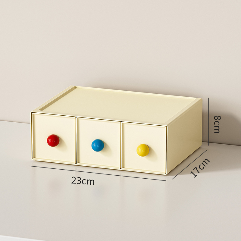 Mueble de almacenamiento de escritorio de dopamina, cajón, escritorio para estudiantes, caja de almacenamiento de papelería, banda de goma, horquilla, caja de acabado de joyería