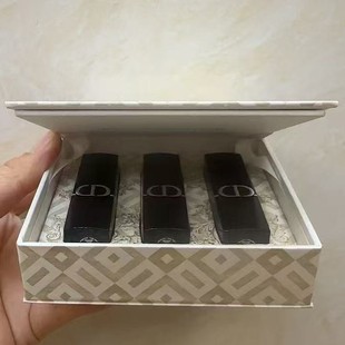D Dijia Lie Yan Blue Gold Mini Lipstick Lipstick Gift Box 2 Piece Set with Gift Bag