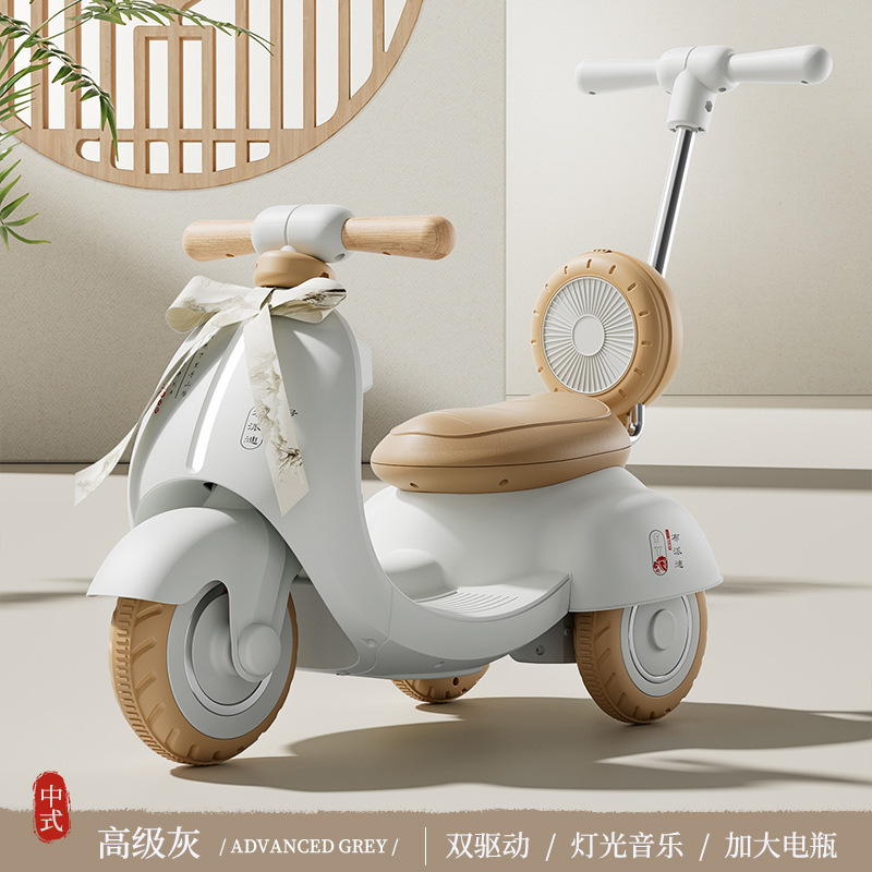 Nuevas motocicletas eléctricas infantiles para niños, tricicletas infantiles para niños, niños se pueden sentar y cargar con un vehículo de juguete de control remoto doble