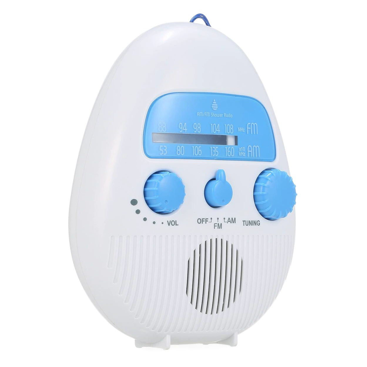 Трансграничное новое портативное водонепроницаемое радио уровня 5, ремешок в форме капли для ванной комнаты, новый продукт AM/FM-радио