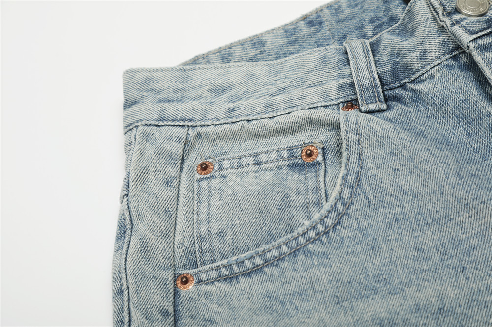 Men's American Punk Ripped Denim Capri Shorts Summer Style Washed Distressed Loose Wide Leg Trendy Cotton mid Waist Black Blue_mkmklike.com