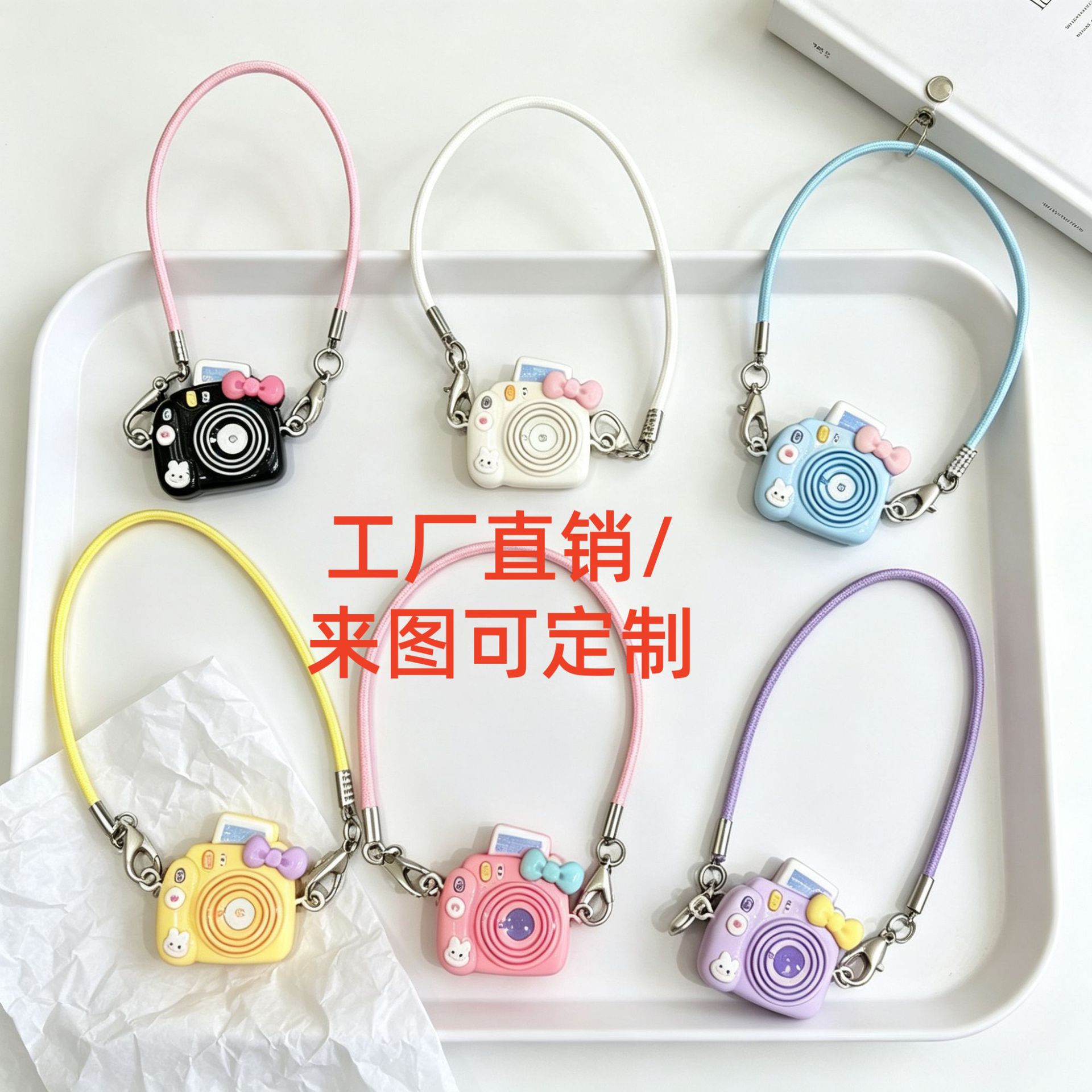 Dollhouse mini pendant model cartoon cute small camera bow neck accessory wholesale