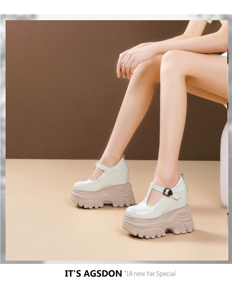 Giày cao gót nữ đế xuồng platform gót vuông kiểu Pháp, gót 14 cm — màu đen chi tiết 5