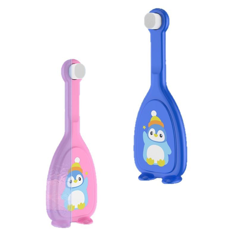 Nuevos niños de dibujos animados diez mil cepillo de dientes de pelo suave cepillo de dientes bebé protección de dientes de bebé cabeza de cepillo pequeño cepillo de dientes en caja