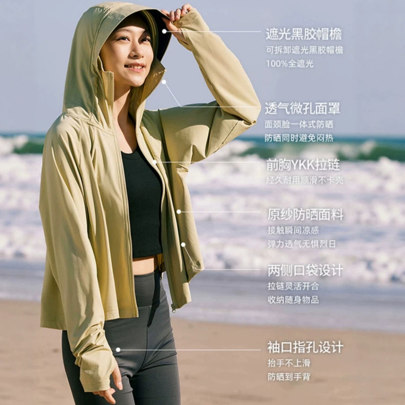 Sam's Same Style Sun Protection Clothing for Women, Ice-Feel Knitted Sun Protection Clothing, Anti-Uv Short Outdoor Leisure Cycling Cape Sam's Same Style Sun Protection Clothing for Women, Ice-Feel Knitted Sun Protection Clothing, Anti-Uv Short Outdoor Leisure Cycling Cape