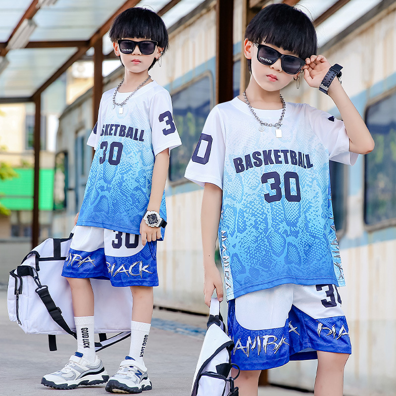 076 light blue basketball suit