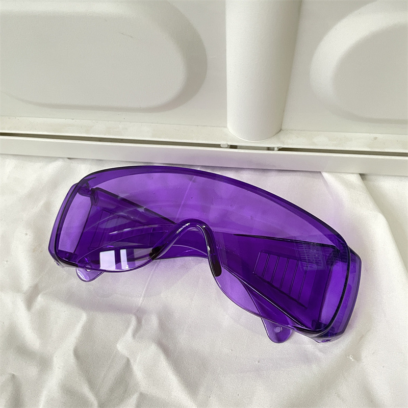 レトロな円枠サングラス紫色のドーパミンギャルメガネ男紫外線防止近視サングラス女性の丸い顔