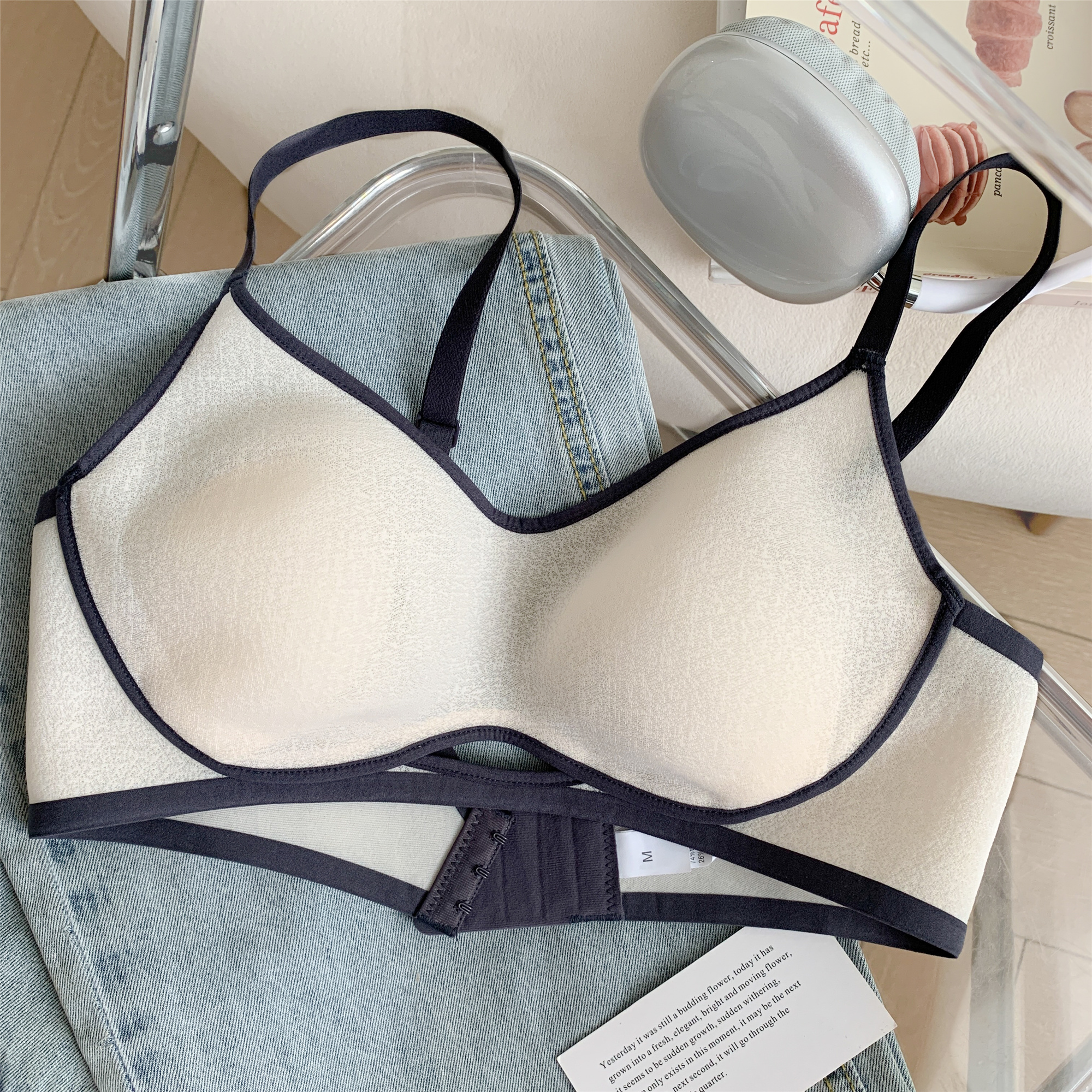 흰색과 파란색 [통기성 눈송이 얇은 컵]