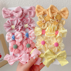 Children's elastic hair tie for girls, fabric flower butterfly knot hair accessory, hair-friendly, cute hair band for tying ponytails, hair decoration