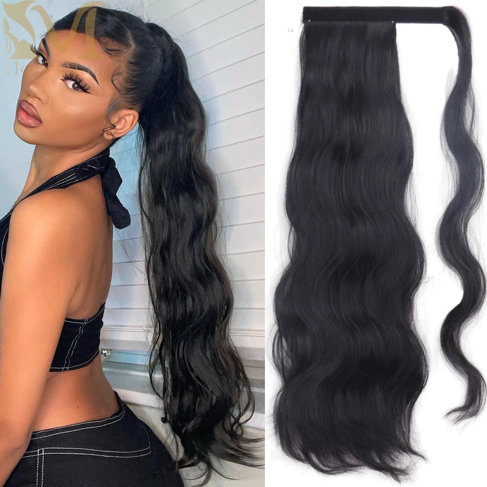 Postiche queue de cheval bouclée synthétique avec scratch_voghion.com