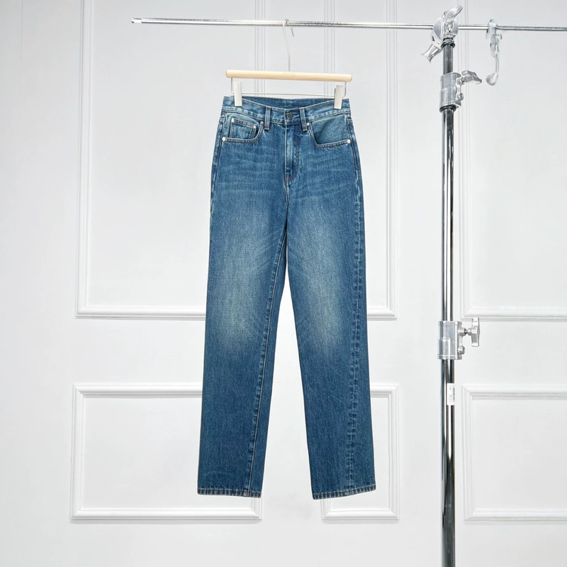 Warren Hailong | Originaltwisted Washed Blue High-Waisted Straight-Leg American Classic Slim-Fit Jeans Warren Hailong | Originaltwisted Washed Blue High-Waisted Straight-Leg American Classic Slim-Fit Jeans
