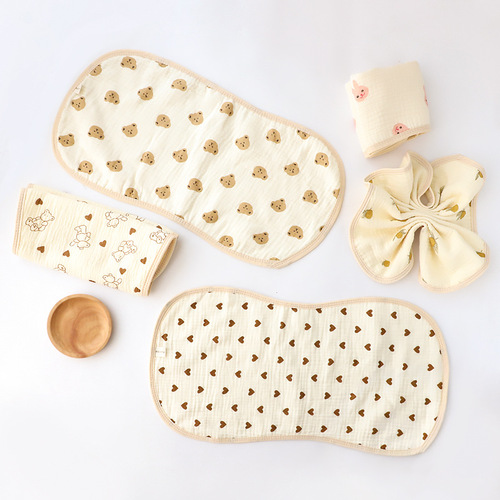 Baby burp towel, spit-up towel, newborn shoulder pad towel, soft baby anti-overflow milk gauze towel, baby saliva towel
