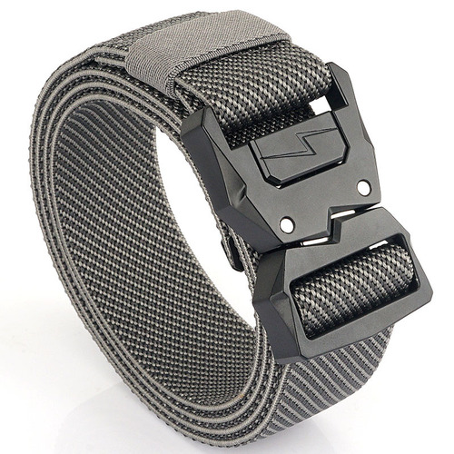  New Lightning Tactical Buckle Men's Elastic Belt Outdoor Casual Jeans Quick Release Belt
