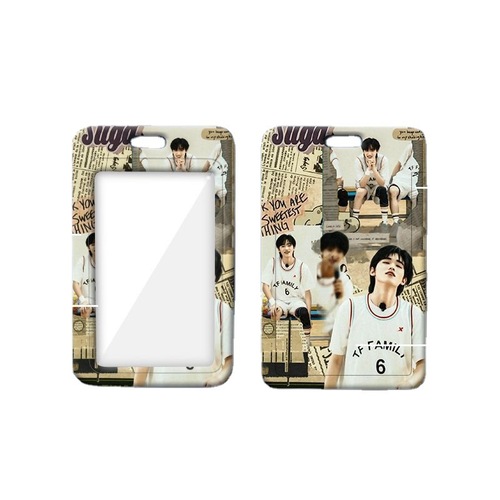 Song Yaxuan card holder wholesale plastic slider student school card meal card name card small card work card holder access control bus