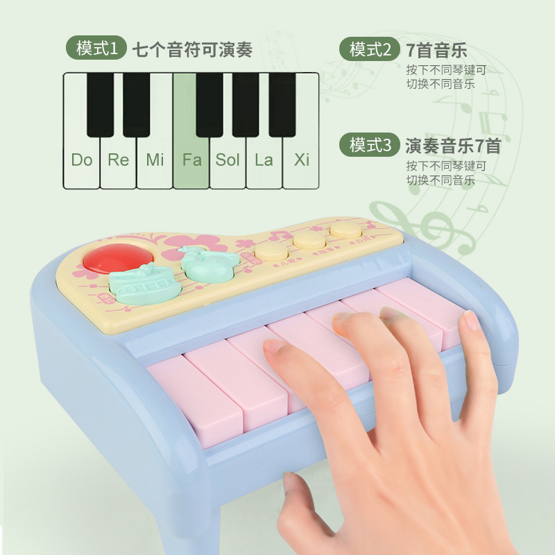 Piano infantil juguetes de enseñanza temprana iluminación historia de música bebé mini piano electrónico regalo de cumpleaños