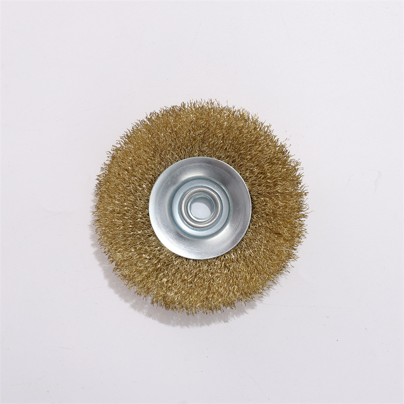 Rueda de alambre Cepillo de alambre curvo en forma de disco Cepillo de alambre pulido marino de 4 pulgadas 5 pulgadas Cepillo de alambre pulido limpio al por mayor