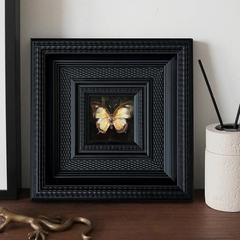 フランス式中古ヨーロッパ式客間装飾画黒模様実木枠アメリカ古典蝶掛け画レストラン壁画