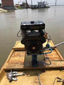 Air-cooled twin-cylinder diesel engine 2V92FD 16kw24 horsepower boat hanger harvesting hydraulic pump engineering machine