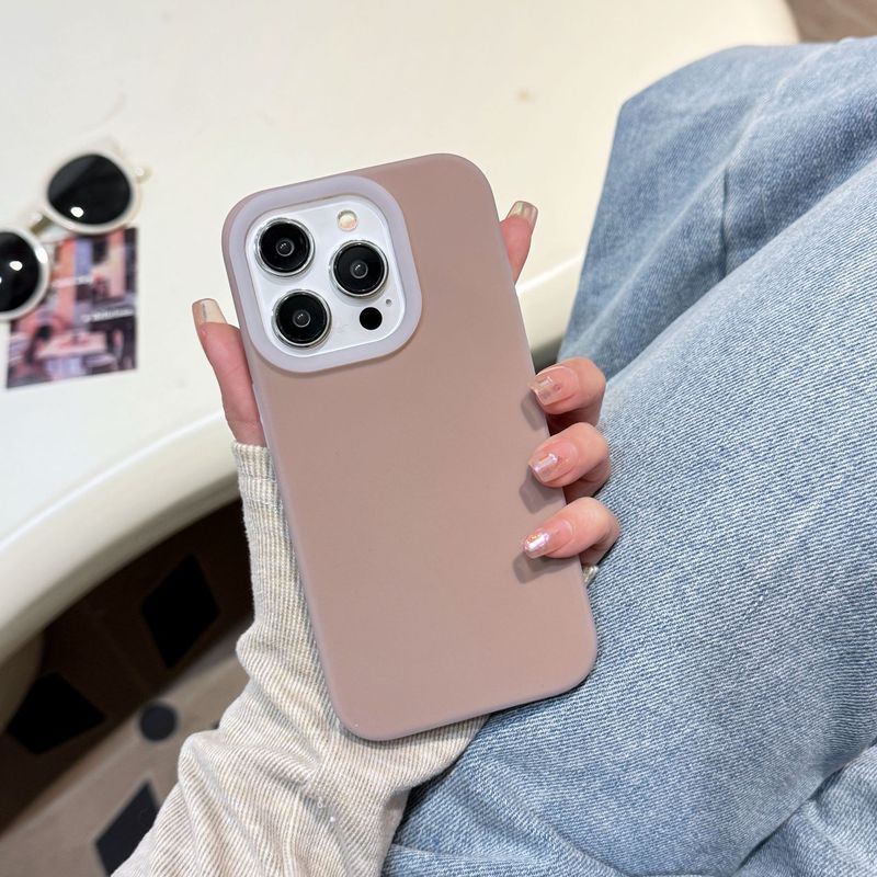 液态果冻适用苹果17简约纯色手机壳iPhone16Promax肤感大孔防摔壳|undefined