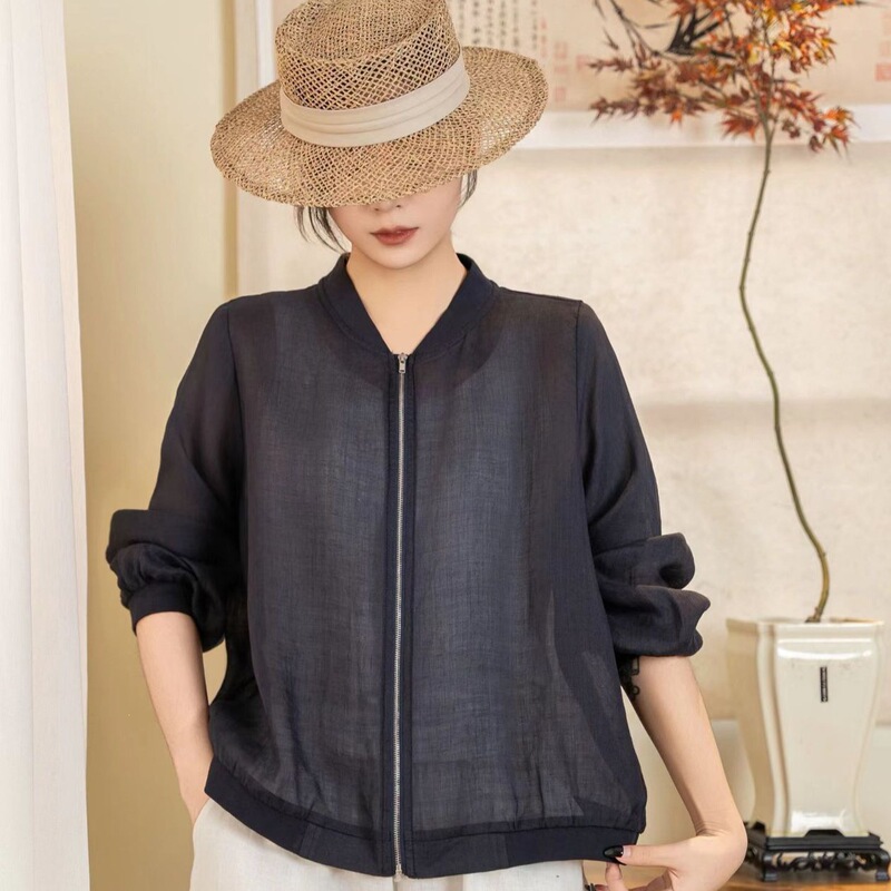 2026 Spring New Short Ramie Shirt Cardigan Casual Top Versatile Loose Artistic Style 686 2026 Spring New Short Ramie Shirt Cardigan Casual Top Versatile Loose Artistic Style 686