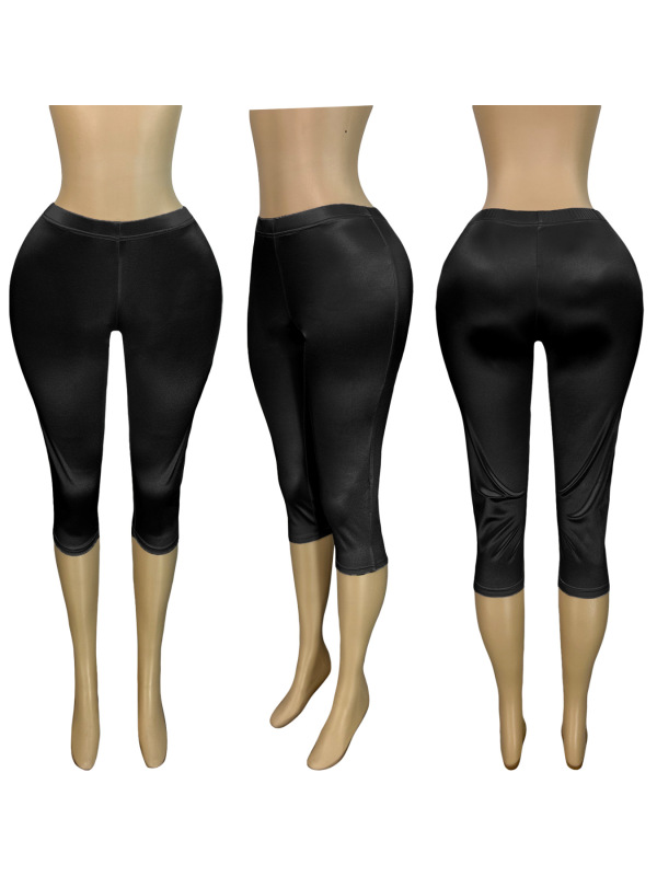 HR25031 欧米ファッションレディースストレッチサテン光沢ホットパンツ（固定価格、価格変更不可）|undefined