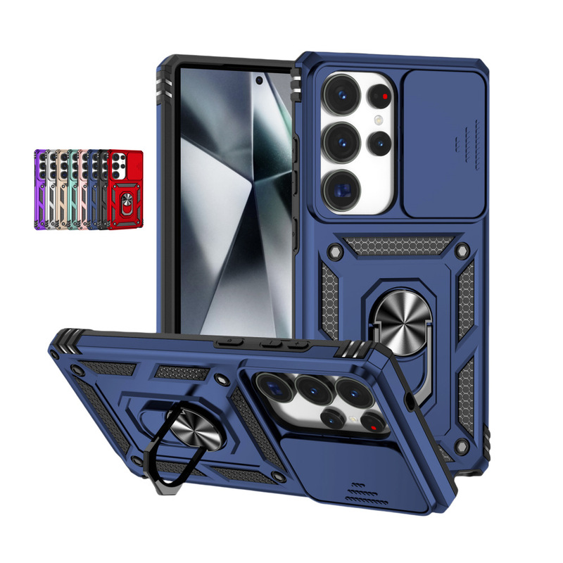 Suitable for Samsung S26 Mobile Phone Case, 24Ultra Anti-Fall Back Cover, 23P Sliding Cover Lens Protector, A55 Ring Stand, Cross-Border Wholesale Suitable for Samsung S26 Mobile Phone Case, 24Ultra Anti-Fall Back Cover, 23P Sliding Cover Lens Protector, A55 Ring Stand, Cross-Border Wholesale