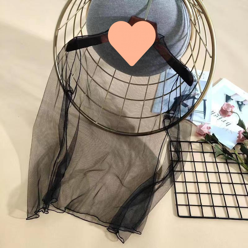 Top Base Mesh Gauze Clothes Tulle Mesh Transparent Inner Internet Popular Long Sleeve Red Hollow Shirt Women's Lace Bright Silk Cross-border