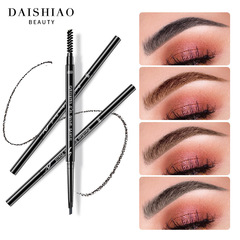 跨境熱銷DAISHIAO新款雙頭旋轉自動眉筆防水持久1.5mm超細野生眉