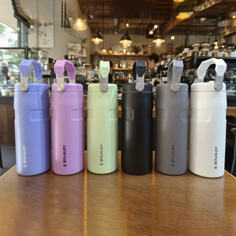 Cross-Border Stanley Thermos Cup 16oz Large-Capacity Straw Cup High-Value Cup Portable Outdoor Ice Cup