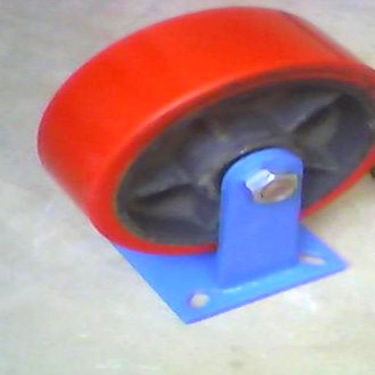 供应10寸超重型  铁芯聚氨酯 定向 脚轮 工业PU 脚轮 万向轮