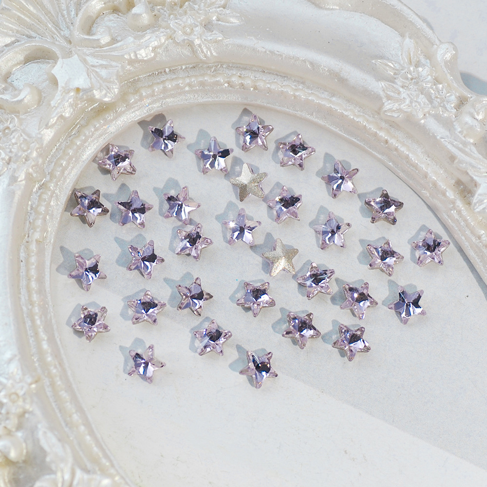 2g Weight Nail Decoration Accessories Nail Supplies Crystal, Glass Material Square, Water Droplets, Heart Shape Pattern Square Water Droplets Heart Shape Crystal Glass Nail Decoration Accessories 9
