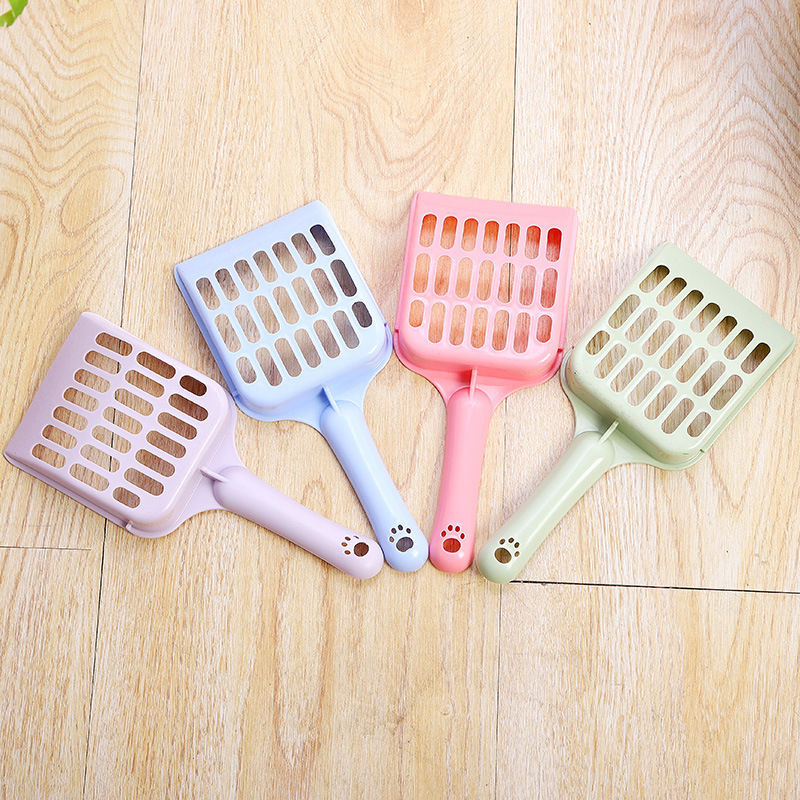 Pala de arena para gatos de malla transfronteriza directa de fábrica tamaño pequeño pala de arena para gatos de malla hueca suministros de limpieza para mascotas pala de mierda de gato